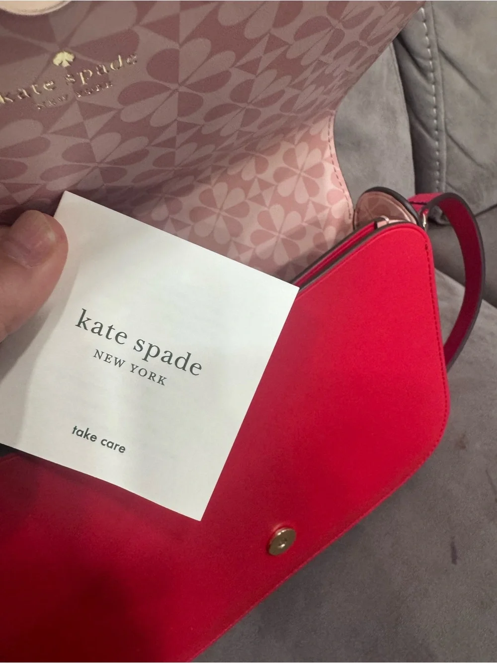 kate spade Red Leather Crossbody with Jerry Cartoon